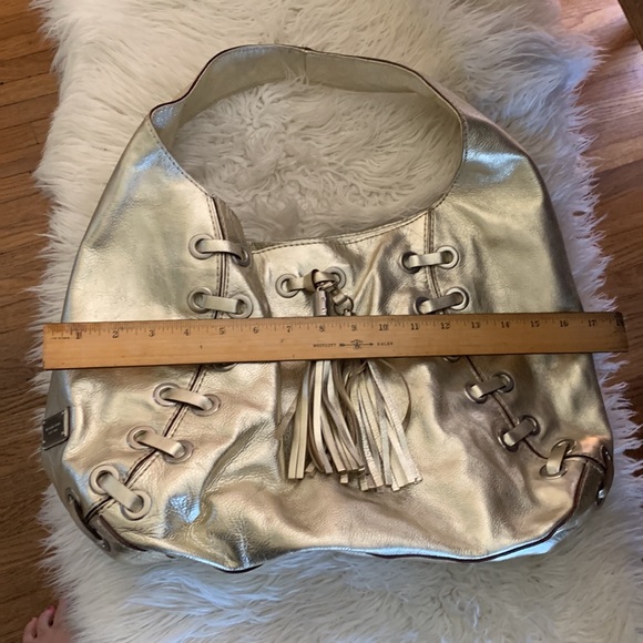 Michael Kors Gold Metallic Hobo Bag - Picture 7 of 8